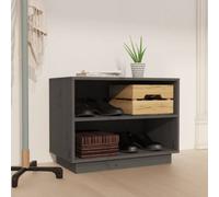 Walplus Shoe Cabinet Grey 60X34X45 Cm Solid Wood Pine