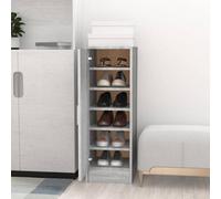 Walplus Shoe Cabinet Grey Sonoma 32X35X92 Cm Engineered Wood