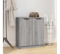 Walplus Shoe Cabinet Grey Sonoma 59X35X70 Cm Engineered Wood
