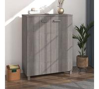 Walplus Shoe Cabinet Hamar Light Grey 85X40X108 Cm Solid Wood Pine