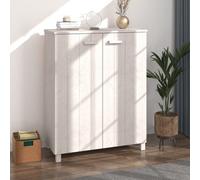 Walplus Shoe Cabinet Hamar White 85X40X108 Cm Solid Wood Pine