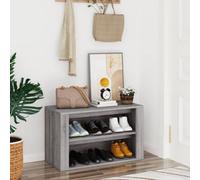 Walplus Shoe Rack Grey Sonoma 75X35X45 Cm Engineered Wood