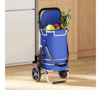 Walplus Shopping Trolley Blue 36.5 X 46.5 X 100.5 Cm Oxford Fabric