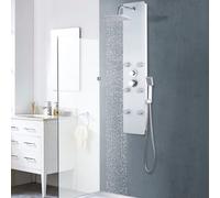 Walplus Shower Panel Unit Glass 25X44.6X130 Cm White