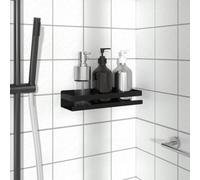 Walplus Shower Shelf Matt Black 30X10X6 Cm Brushed 304 Stainless Steel