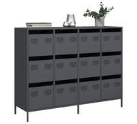 Walplus Sideboard Anthracite 135X39X103.5 Cm Cold-Rolled Steel