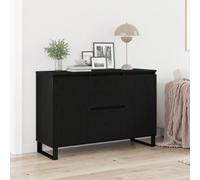 Walplus Sideboard Black Oak 101.5 X 35 X 70 Cm Engineered Wood