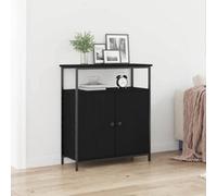 Walplus Sideboard Black Oak 70 X 30 X 80 Cm Engineered Wood
