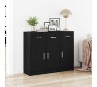 Walplus Sideboard Black Oak 91X28X75 Cm Engineered Wood