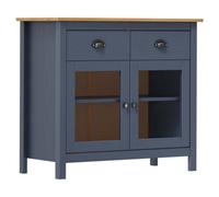 Walplus Sideboard Hill Grey 90X40X80 Cm Solid Pine Wood