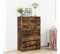 Walplus Sideboard Smoked Oak 60X35X98.5 Cm Engineered Wood
