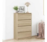 Walplus Sideboard Sonoma Oak 60X35X98.5 Cm Engineered Wood