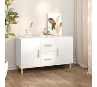 Walplus Sideboard White 100X36X60 Cm Engineered Wood