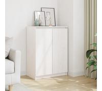 Walplus Sideboard White 60X36X84 Cm Solid Pinewood