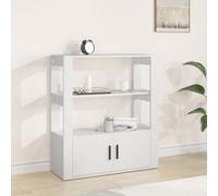Walplus Sideboard White 80X30X90 Cm Engineered Wood