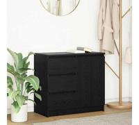 Walplus Sideboard With Drawer Black Oak 71X35X65 Cm Engineered Wood