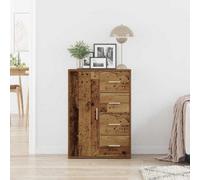 Walplus Sideboard With Drawer Old Wood 60 X 31 X 84 Cm Engineered Wood