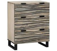 Walplus Sideboard With Drawer White 60 X 33.5 X 75 Cm Solid Mango Wood