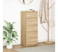 Walplus Sideboard With Drawers Sonoma Oak 37.5X35X99 Cm Engineered Wood