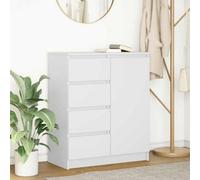 Walplus Sideboard With Drawers White 71X35X84 Cm Engineered Wood