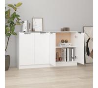 Walplus Sideboards 2 Pcs White 60X30X70 Cm Engineered Wood