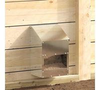 Walplus Silver Chicken Feeder 21X16X33Cm Galvanised Steel, 3Kg Capacity, 1 X Chicken Feeder