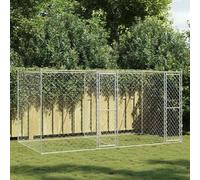 Walplus Silver Dog Cage 400 X 200 X 200 Cm Galvanised Steel, 1 X Dog Cage