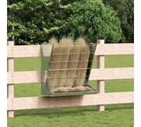 Walplus Silver Hay Feeder 71 X 33 X 70 Cm Galvanised Steel, 5Kg Capacity, Includes Tray