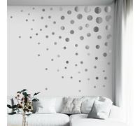 Walplus Silver Metallic Polka Dots X 3 Packs Kids Sticker Pvc Silver