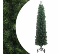 Walplus Slim Artificial Christmas Tree With Stand Green 240 Cm Pvc