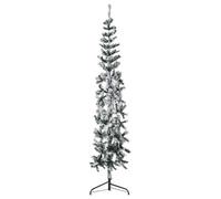 Walplus Slim Artificial Half Christmas Tree With Flocked Snow 180 Cm