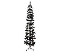 Walplus Slim Artificial Half Christmas Tree With Stand Black 210 Cm