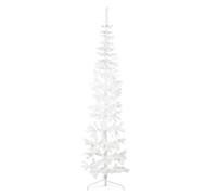 Walplus Slim Artificial Half Christmas Tree With Stand White 210 Cm