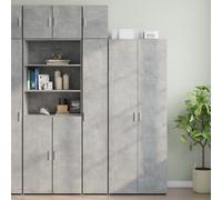 Walplus Slim Storage Cabinet Concrete Grey 30X42.5X225 Cm Engineered Wood