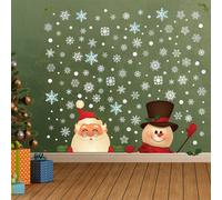 Walplus Snowy Santa And Snowman Christmas Wall Stickers Living Room Diy Home Decorations