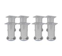 Walplus Sofa Legs 8 Pcs Round Chrome 120 mm