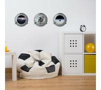 WALPLUS Space Window View Wall Sticker: Removable Wall Art for Kids Rooms, Nursery, Playroom Decor