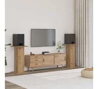 Walplus Speaker Stands 2 Pcs Artisian Oak 30X30X60 Cm Engineered Wood
