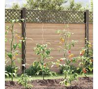 Walplus Spiral Plant Supports 20 Pcs Silver 150 Cm Galvanised Steel