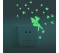 Walplus Sprinkle Fairy Glow In The Dark Stickers - Glowing Viyl Sticker With Glow In The Dark Stars For Living Room, Bedroom 2Pack