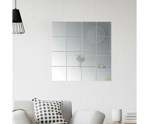 Walplus Square Mirror Wall Art 16Pcs