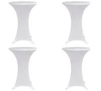 Walplus Standing Table Cover 60 Cm White Stretch 4 Pcs