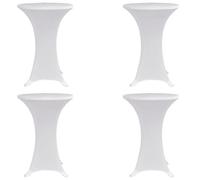 Walplus Standing Table Cover 70 Cm White Stretch 4 Pcs
