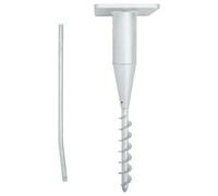 Walplus Steel In-Ground Parasol Base With Rod 16X16X52 Cm - Ground Anchor For Cantilever Umbrellas