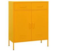 Walplus Storage Cabinet Mustard Yellow 80X35X101.5 Cm Steel