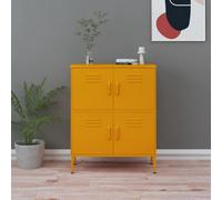 Walplus Storage Cabinet Mustard Yellow 80X35X101.5 Cm Steel