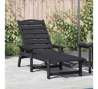 Walplus Sun Lounger Black 73.5 X 92 X 90Cm Hdpe