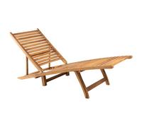 Walplus Sun Lounger For Beach, Backyard, Garden, Campsite Solid Teak Wood