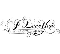 Walplus Swarovski Crystals and I love You Quote Wall Stickers, Multi-Colour