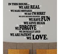 Walplus Swarovski Crystals & Family Rules-Ii Murals Decals Home Decoration Wall Stickers